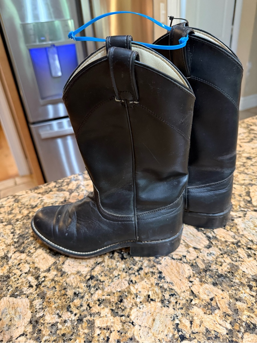 Laredo Black Leather Western Boots size 6 M